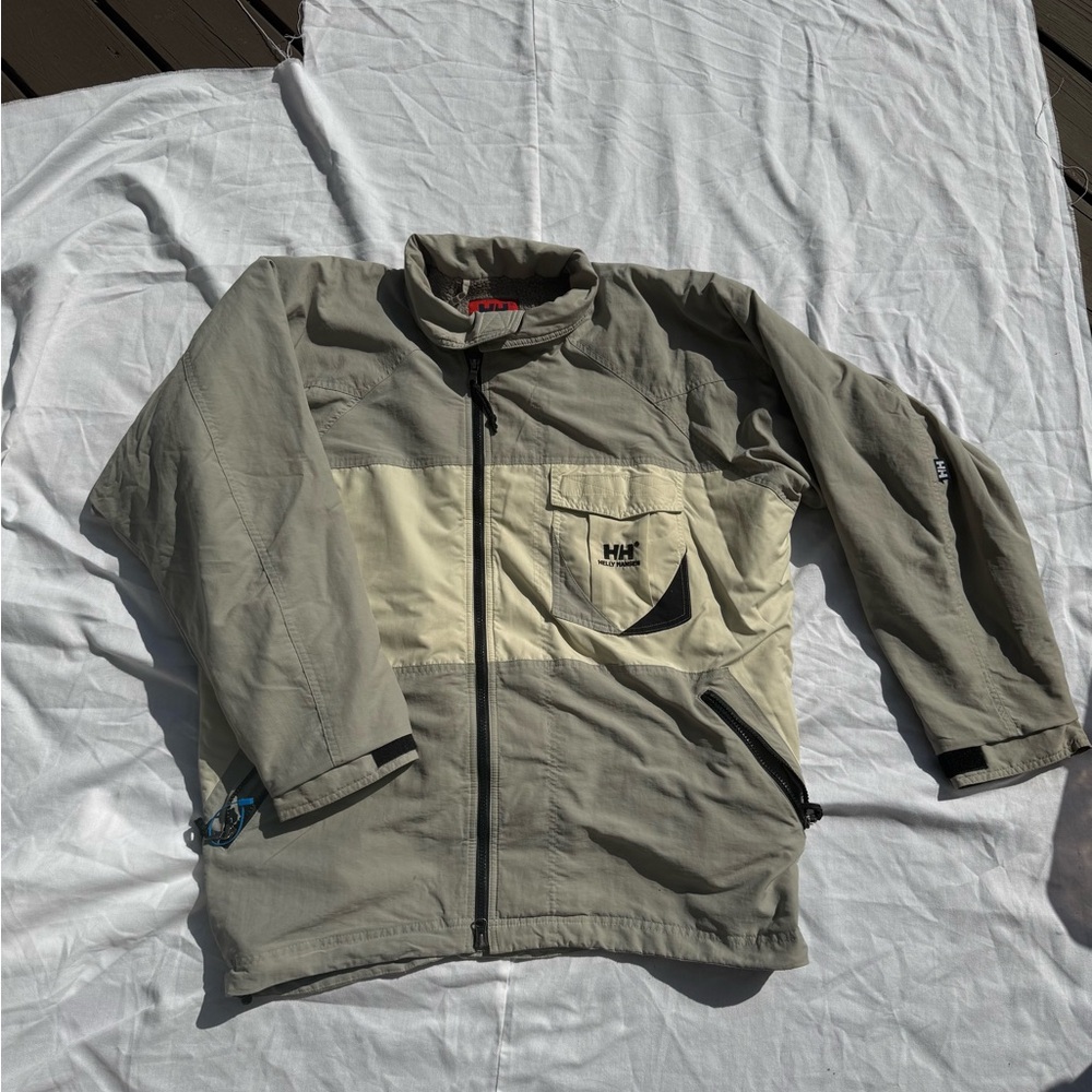 Helly Hansen Tan and Cream Outdoor Jacket